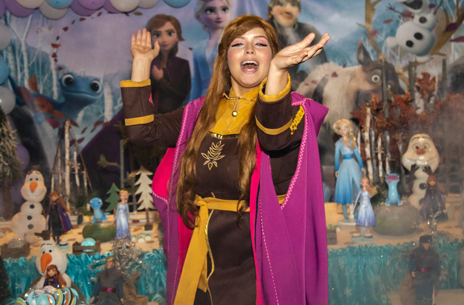 Personagem Vivo Frozen 2 para Festas Infantis Personagem Vivo Frozen para Festas Infantis